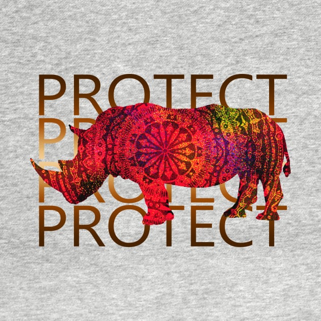 Protect Rhino by StephenBibbArt